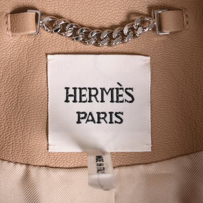 ライダースジャケット　ゴート　ベージュ　36