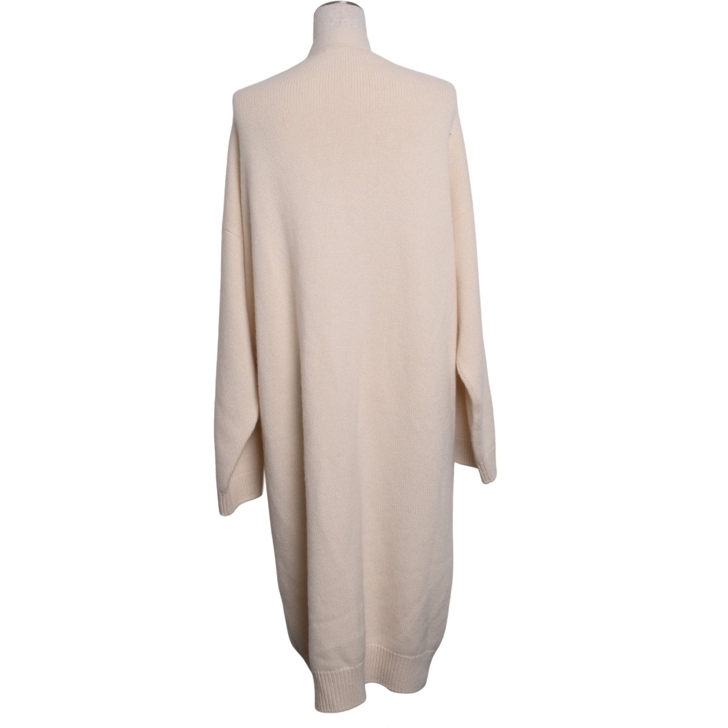 ロングカーディガン　カシミア　ホワイト　38