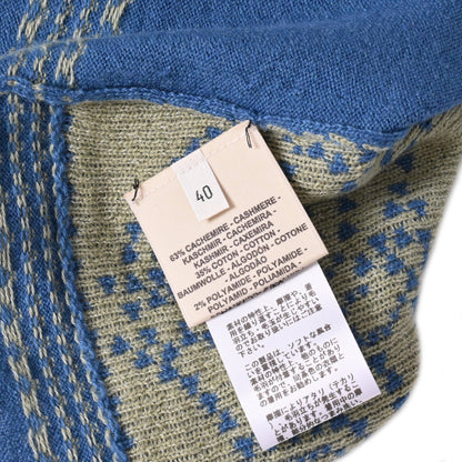 ニット　式典用馬勒　カシミヤ　ブルー　40