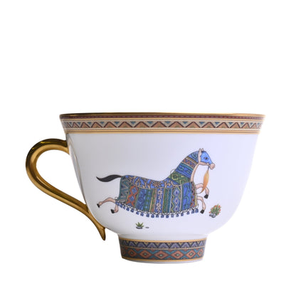 シュバルドリアン　NO.6　ティーカップ＆ソーサ―　ペア　マルチカラー