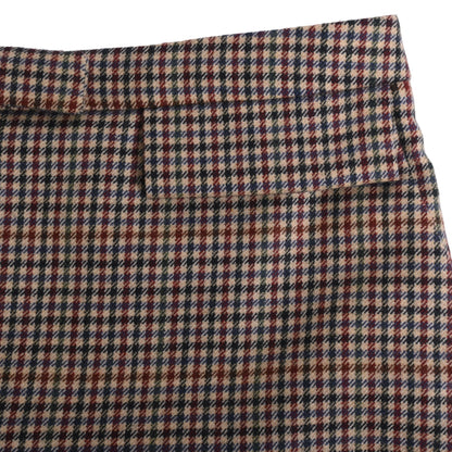 キュロット　ウール　チェック　ベージュ　36