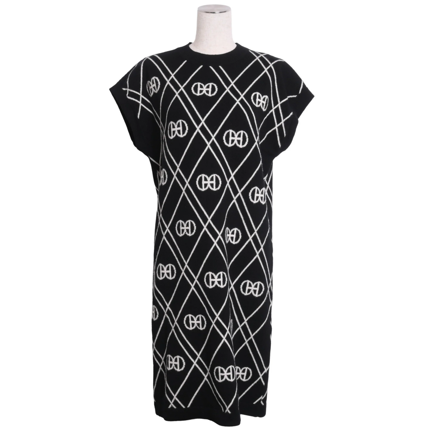 ニットワンピース　カシミヤ　ブラック　38