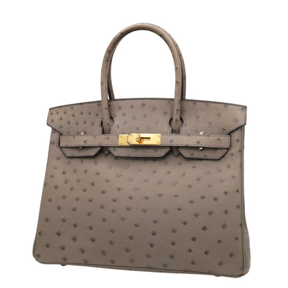 バーキン30　オーストリッチ　ムース　GP　□R刻印