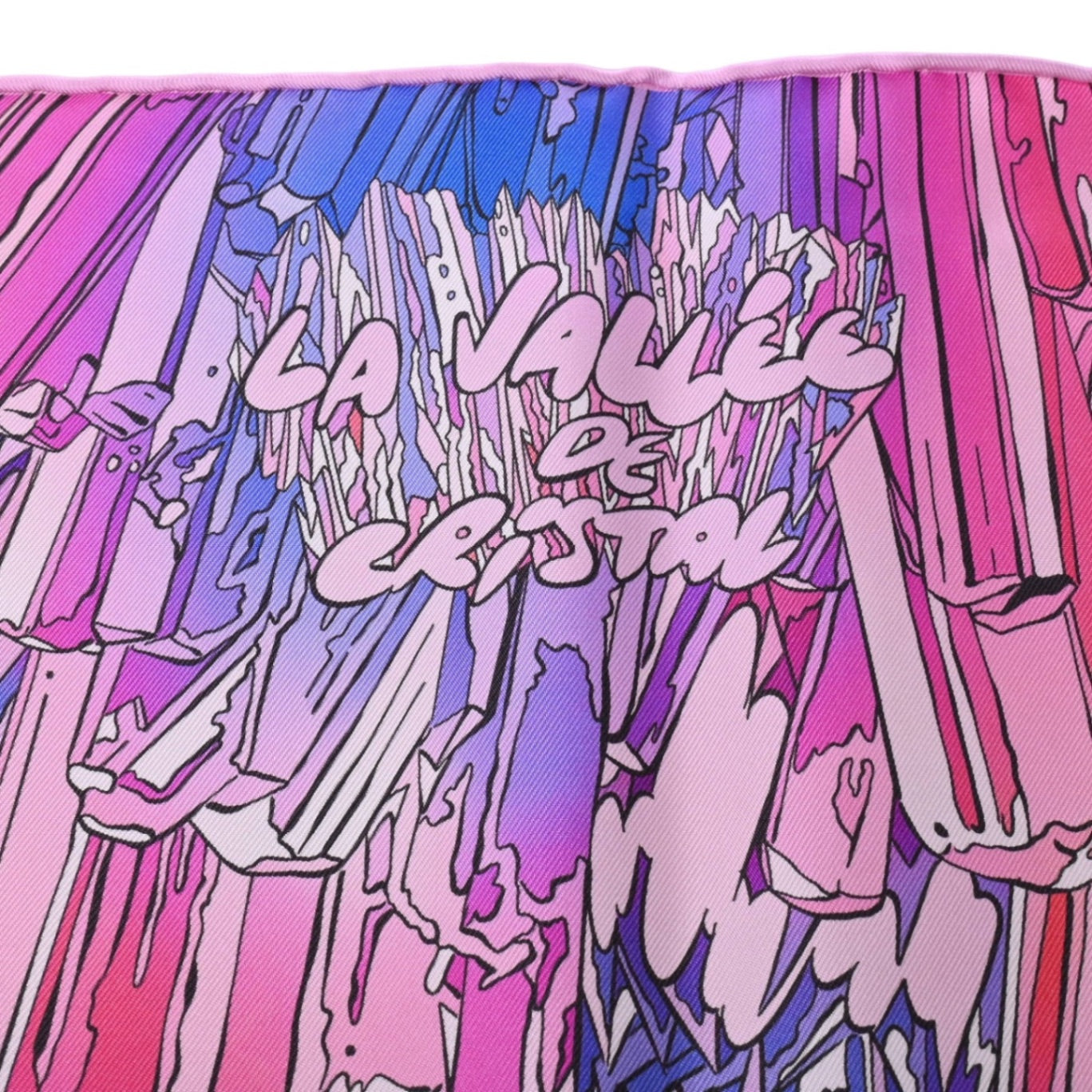 Carre 90 Crystal Valley Scenery Silk Pink