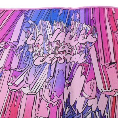 Carre 90 Crystal Valley Scenery Silk Pink