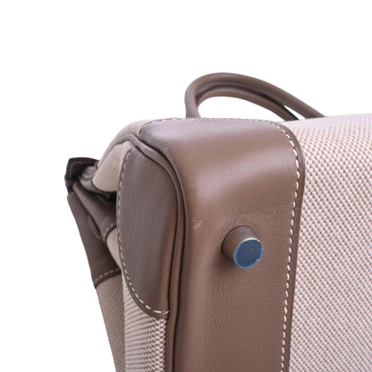 Birkin 35 Vauswift Toile Ash Etoupe SS □K engraved