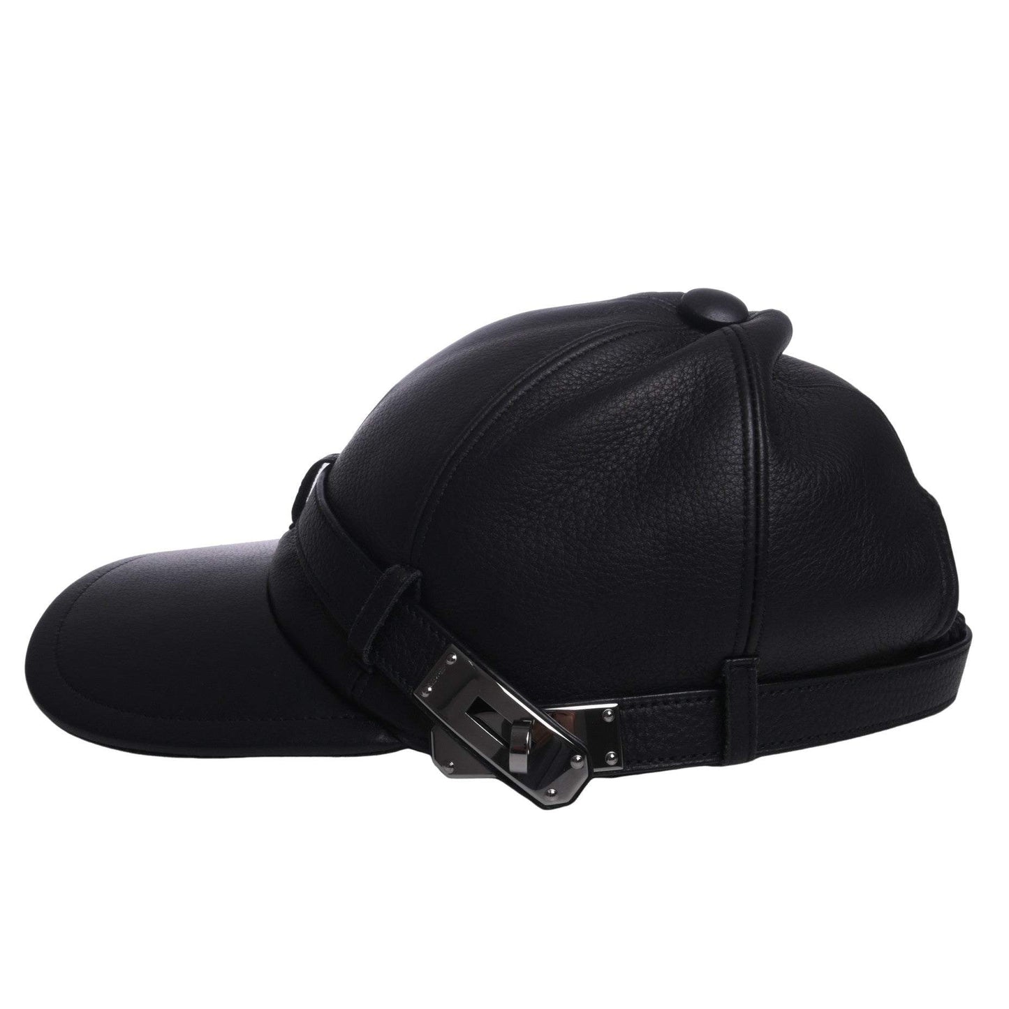 Cap Leather Black Kelly Metal Fittings SS M