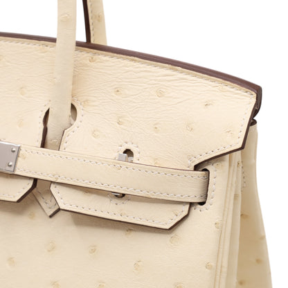 バーキン25　オーストリッチ　ナタ　SS　U刻印