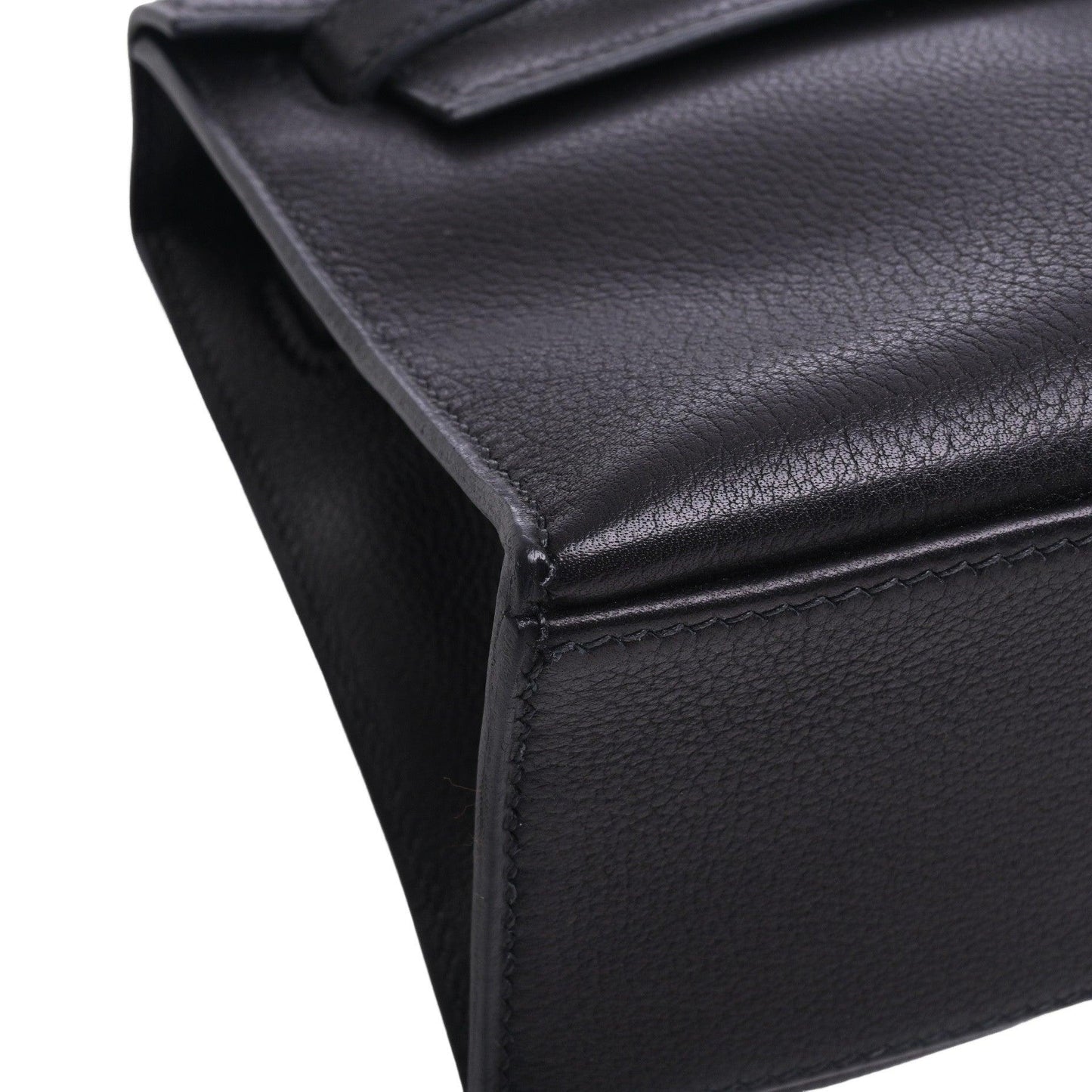 Pochette Kelly Evergrain Black SS □I engraved
