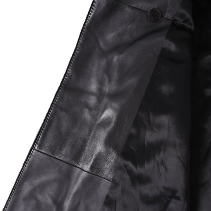 コート　アルパカ混　ラム　ブラック　36