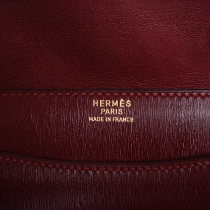 ヴィンテージショルダーバッグ　ボックスカーフ　ルージュアッシュ　GP　〇O刻印