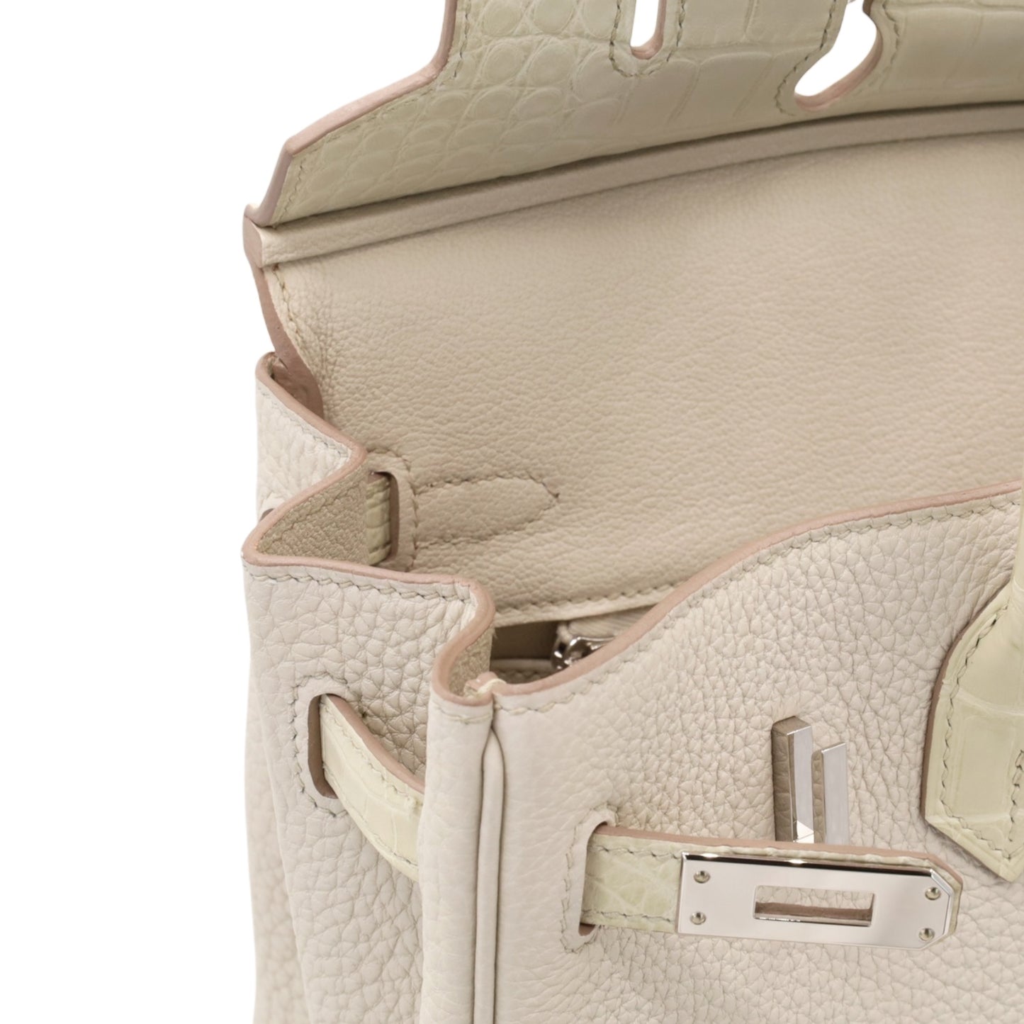 Birkin 25 Touch Alligator Matte Togo Beton SS W Engraved