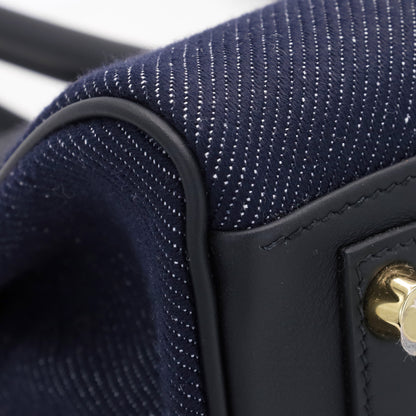 Birkin 单肩灯 29 Vaux Swift Toile Jean 黑蓝靛蓝 GP K刻印