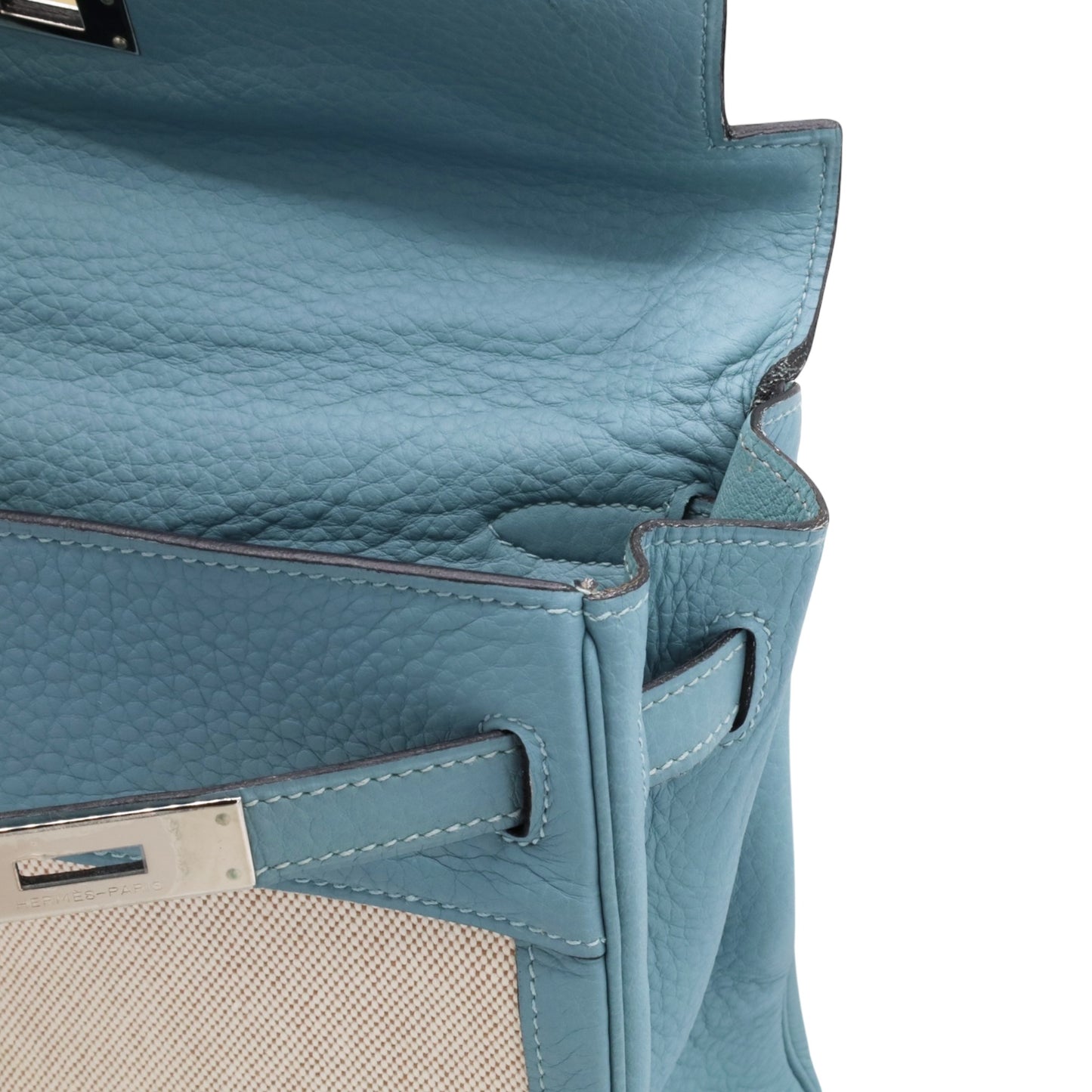 Kelly 32 Toile Ash Togo Ciel SS □M engraved
