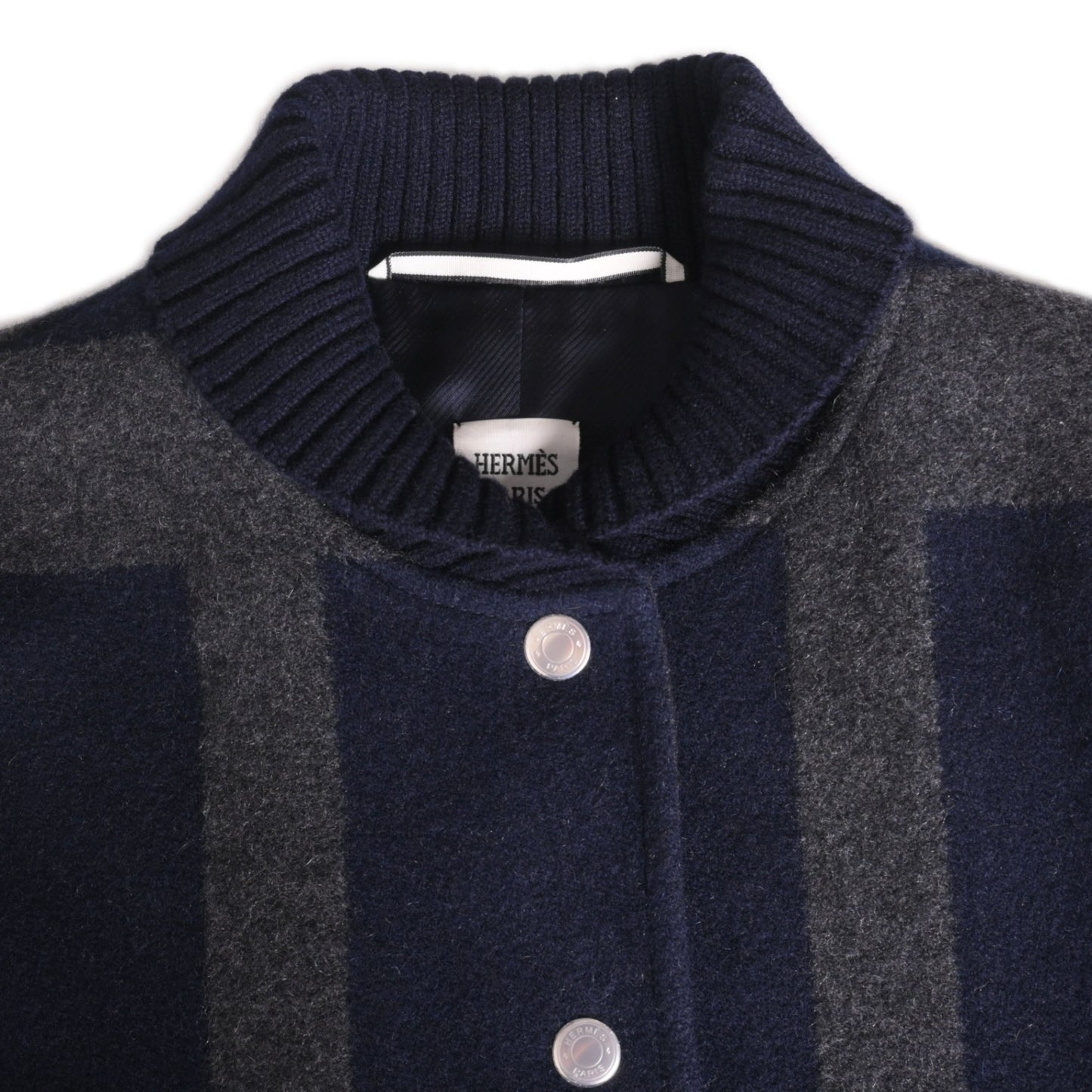 ブルゾン　カシミヤ　ディア　ネイビー　34