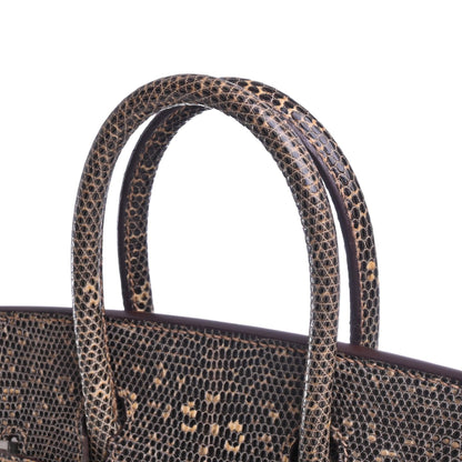 バーキン25　リザードナチュラ　デザート　SS　□N刻印