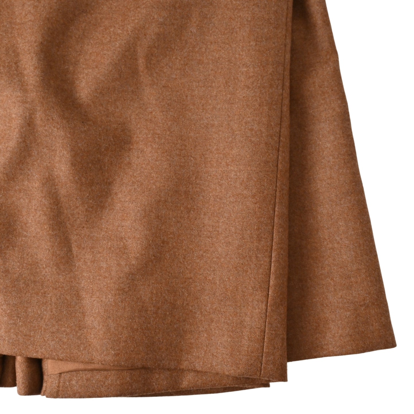 フレアスカート　ウール混　ブラウン　38