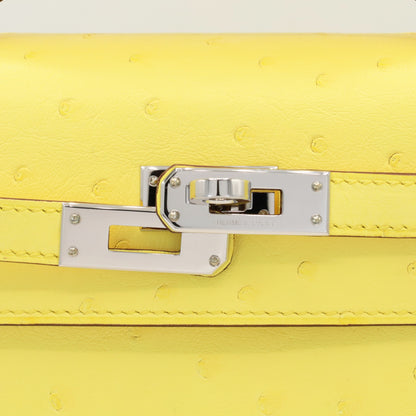 ポシェットケリー　オーストリッチ　ジョーヌシトロン　SS　K刻印