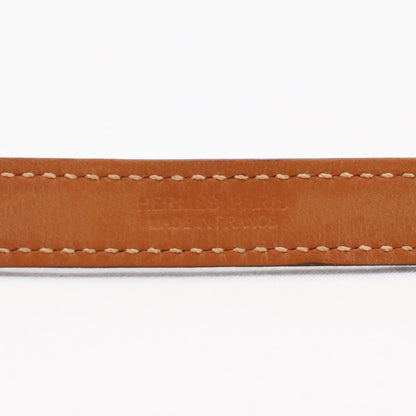 O'Kelly Leather Bracelet Vaux Swift Etoupe Gold GP DStamp