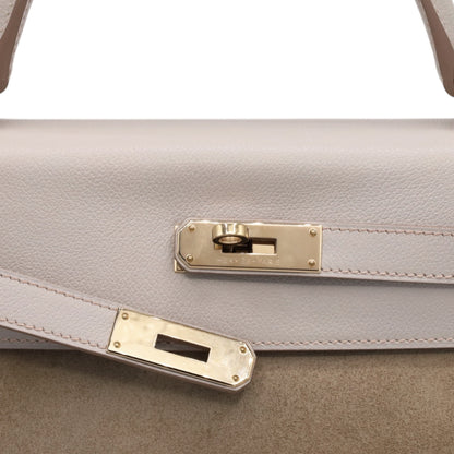 Kelly 32 Voever Color Grizzly Pearl Gray Champagne Gold Hardware □Q Stamp