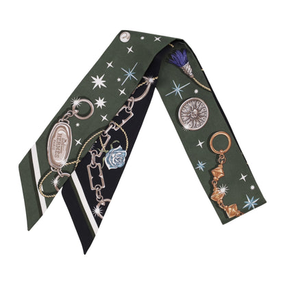 ツイリー　セ・ラ・フェット　シルク　ブラック　グリーン