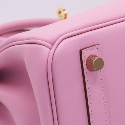 Birkin 25 Voor Swift Mauve Silvestle PG B engraved