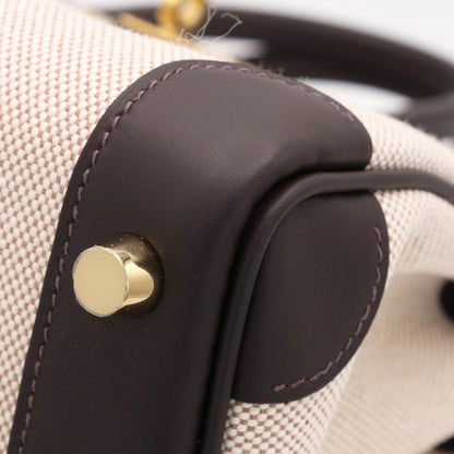 バーキン25　ヴォースイフト　トワルアッシュ　 べブラン　エクリュ　GP　K刻印