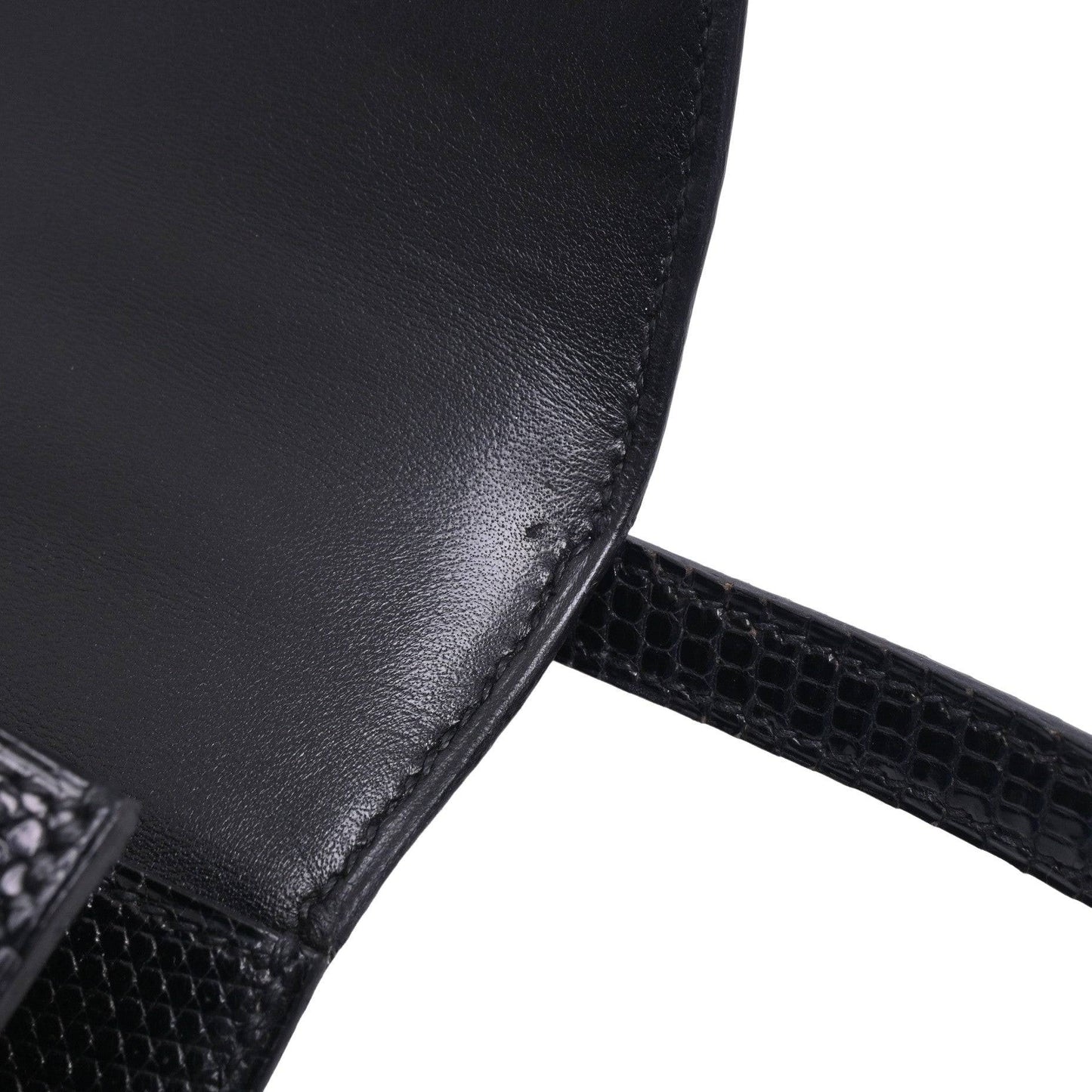 コンスタンスミニ　リザード　ブラック　ルテニウム金具　□I刻印