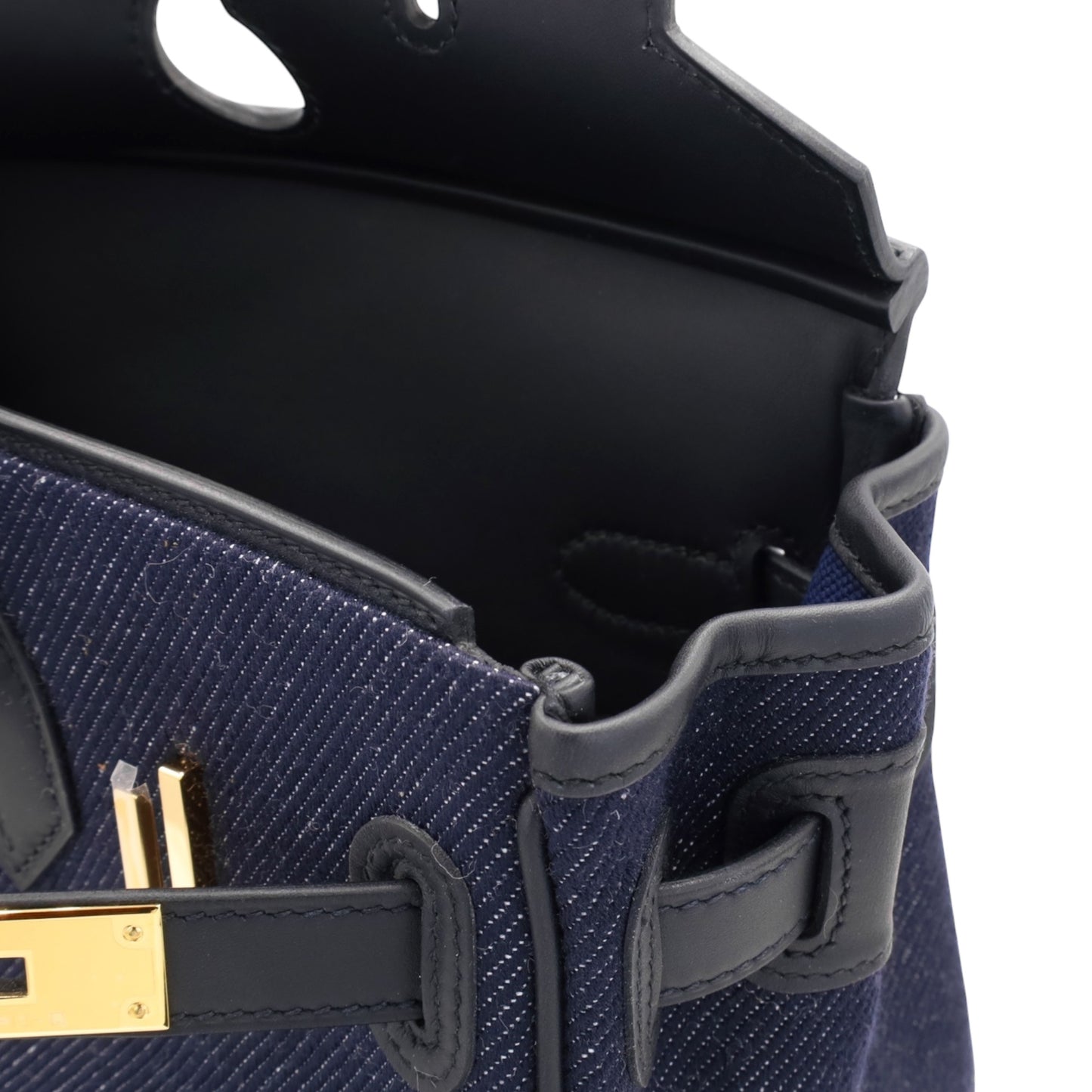 Birkin 单肩灯 29 Vaux Swift Toile Jean 黑蓝靛蓝 GP K刻印