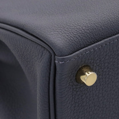 Kelly 25 Togo Ardoise Champagne Gold W engraved