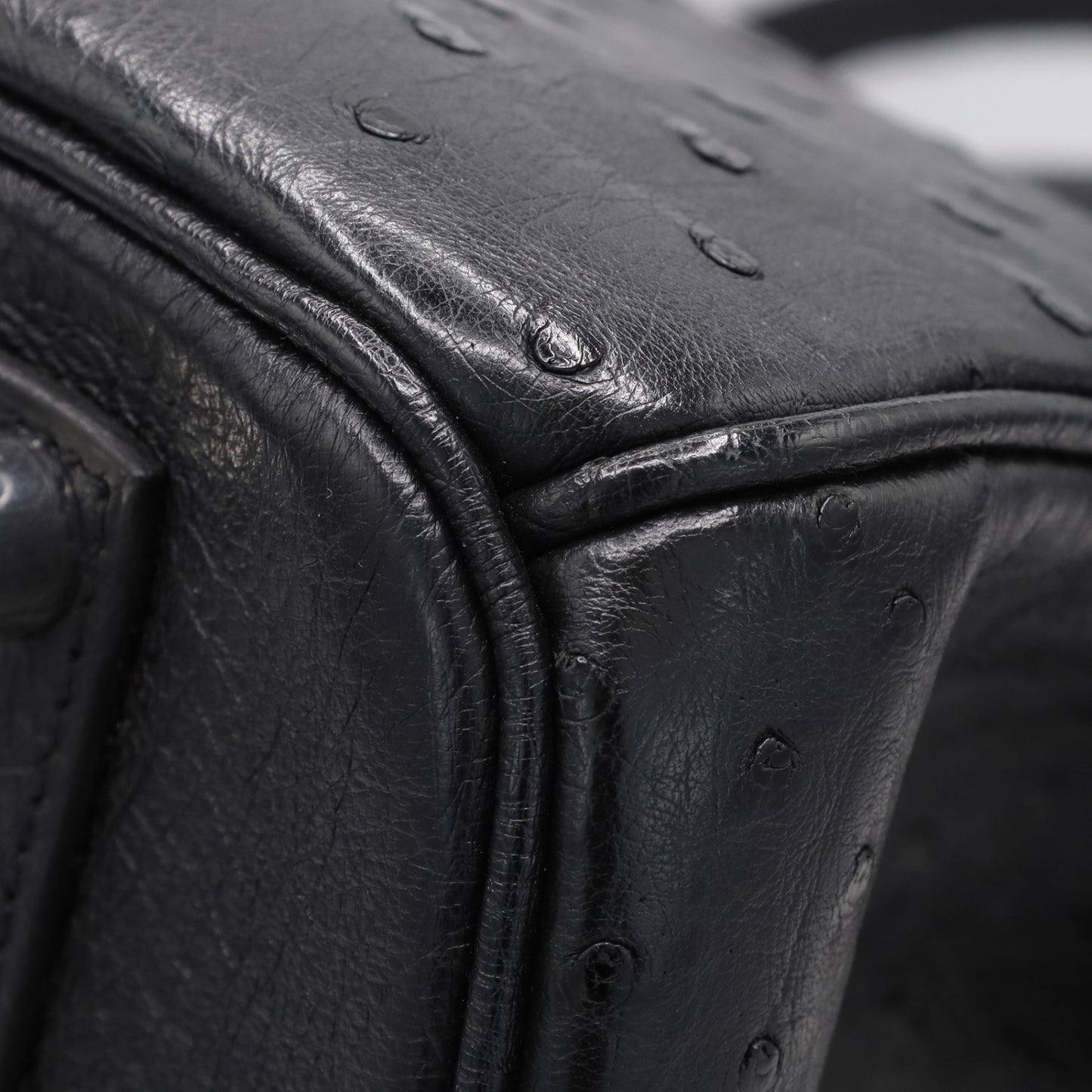 Birkin 35 Ostrich Black SS □JStamp