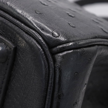 Birkin 35 Ostrich Black SS □JStamp