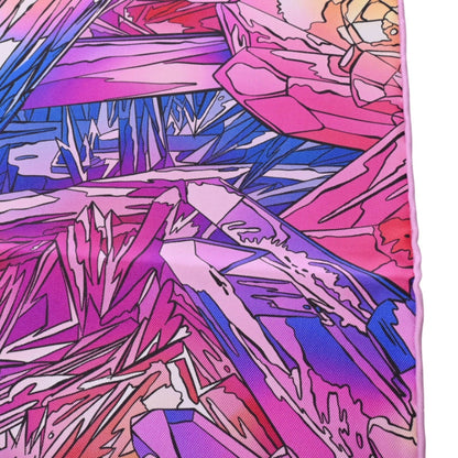 Carre 90 Crystal Valley Scenery Silk Pink