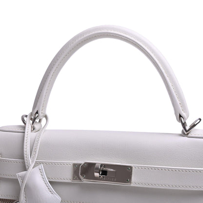 Kelly 28 Voor Swift Toile Ash White □K engraved