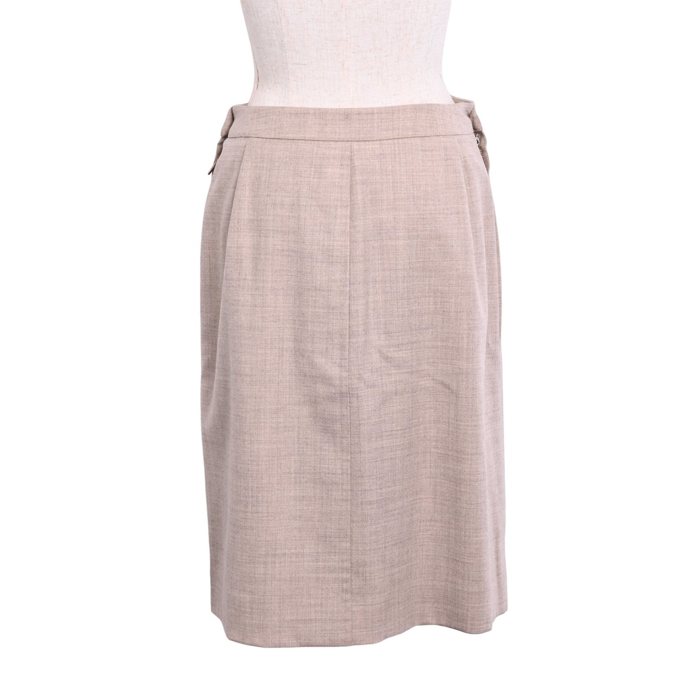 裙子羊毛米色38