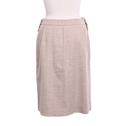 裙子羊毛米色38