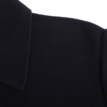 Half zip cut and sew cotton navy M