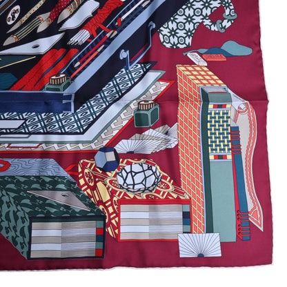 Carre 90: A treasured painter's silk, Bordeaux