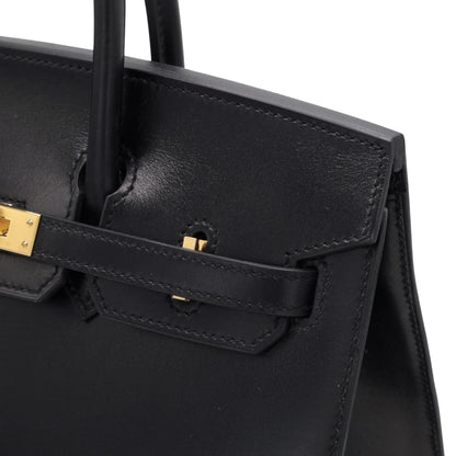 バーキン25　セリエ　ボックスカーフ　ブラック　GP　W刻印