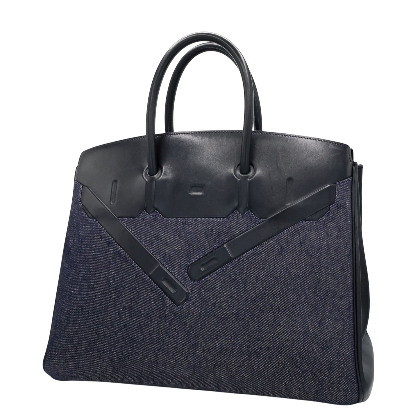 Shadow Birkin 35 Vaux Barenia 牛仔布黑色 SS □N 印章