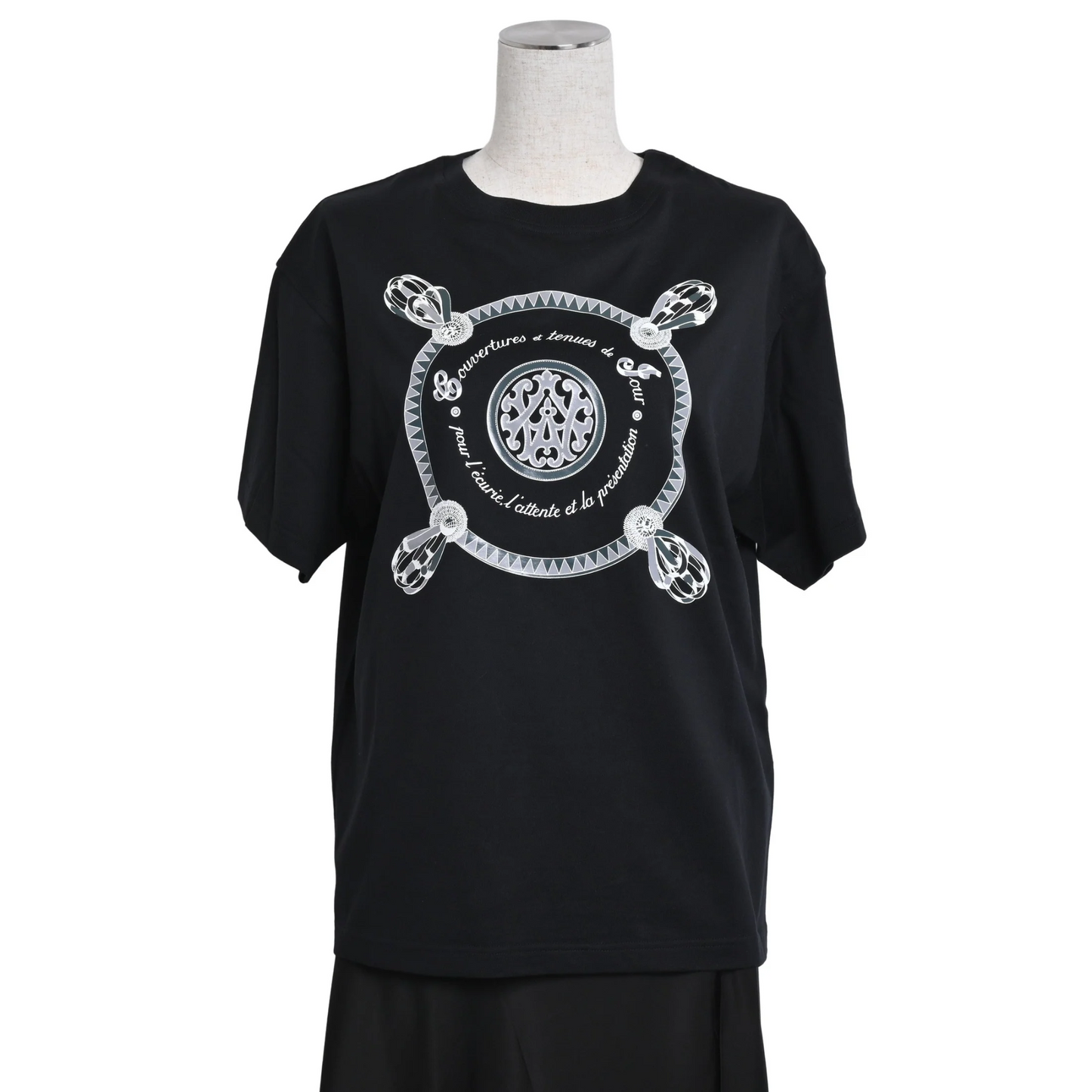 Tシャツ　ロゴプリント　コットン　ブラック　36