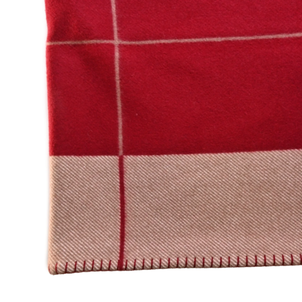 プレートアヴァロン3　毛　カシミヤ　エクリュ　ルージュアッシュ