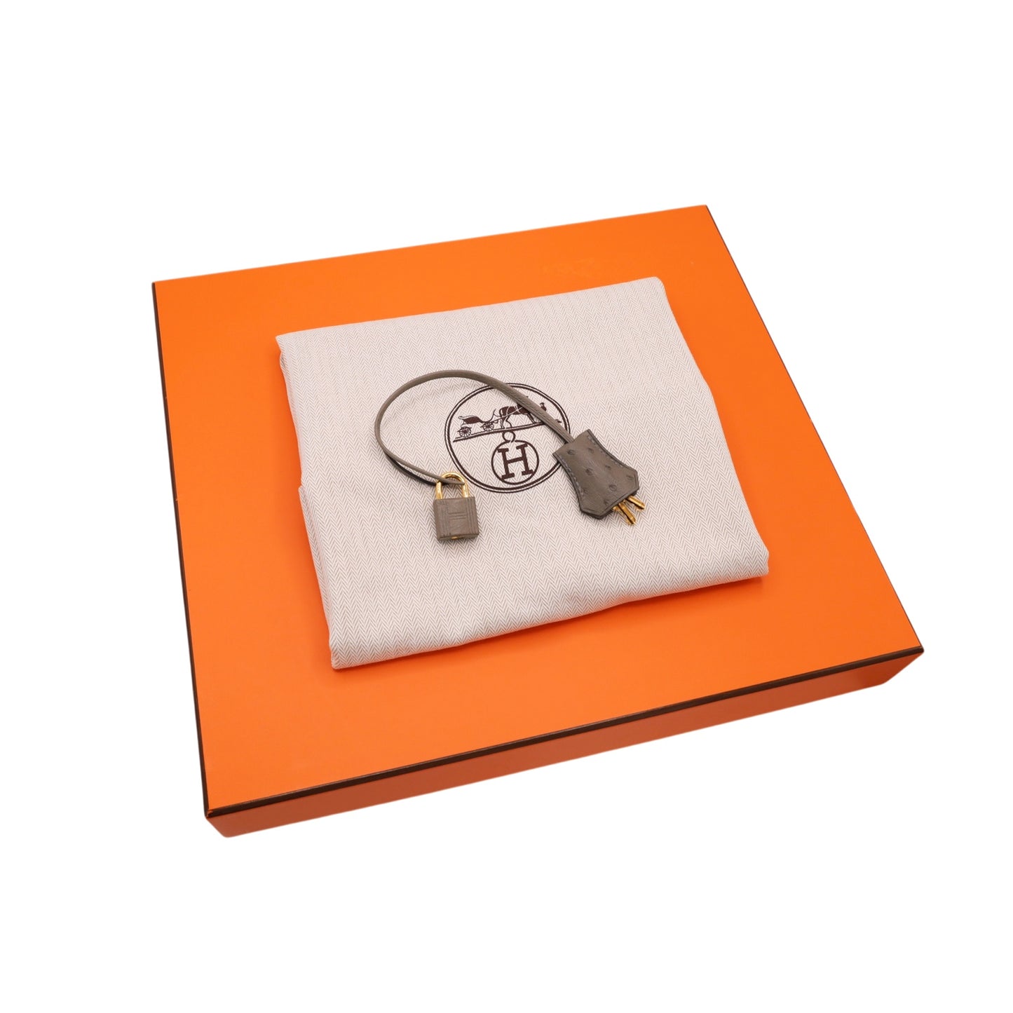 バーキン30　オーストリッチ　ムース　GP　□R刻印