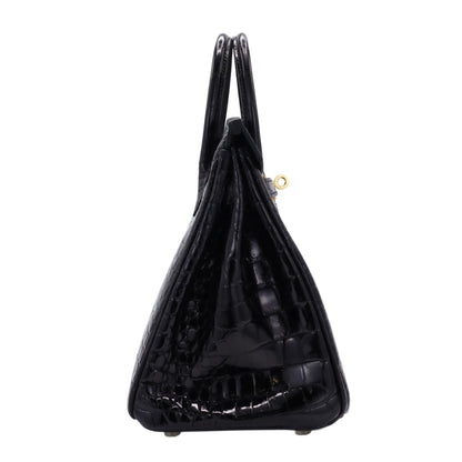 Birkin 25 Porosus Black GP ZStamp