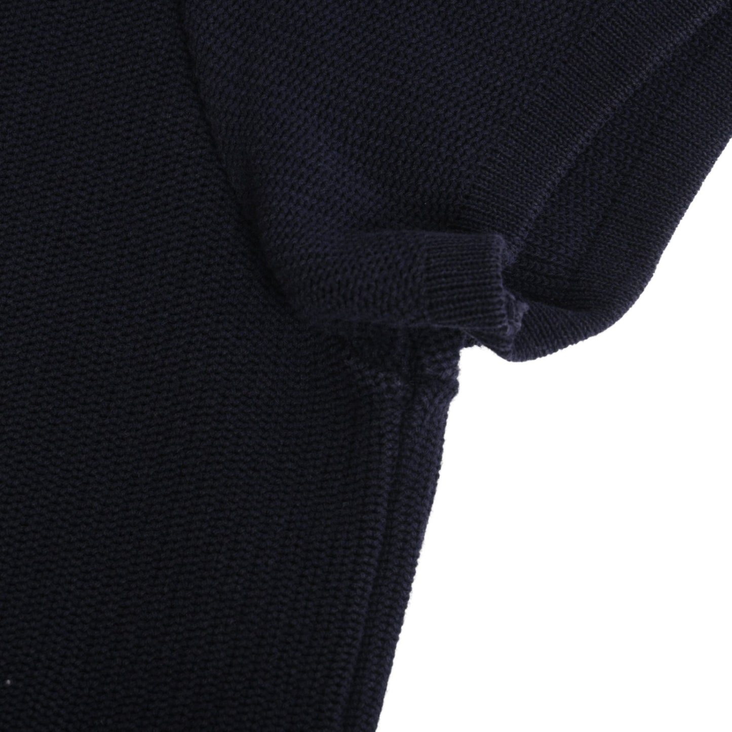 Half zip cut and sew cotton navy M