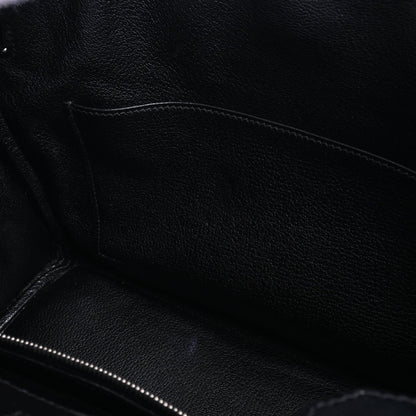 Birkin 30 Box Calf Toile Potamos Black Red SS □J Engraved