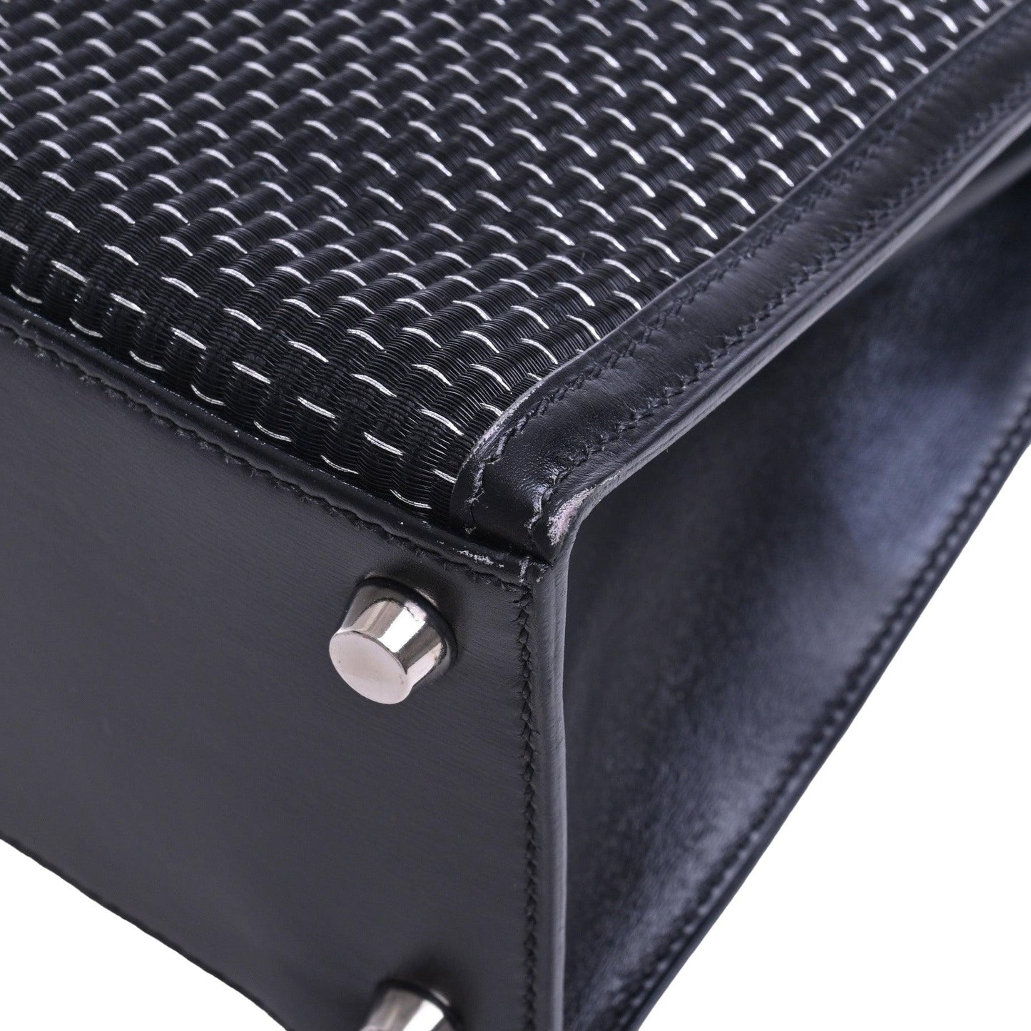 Kelly 25 Metal Crinorun Box Calf Black SS □C Engraved