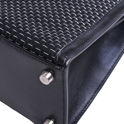 Kelly 25 Metal Crinorun Box Calf Black SS □C Engraved