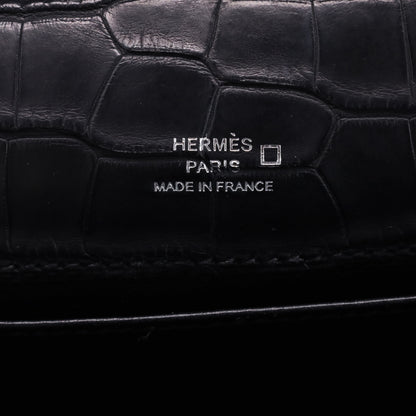 Pochette Kelly Alligator Matte Black SS WStamp