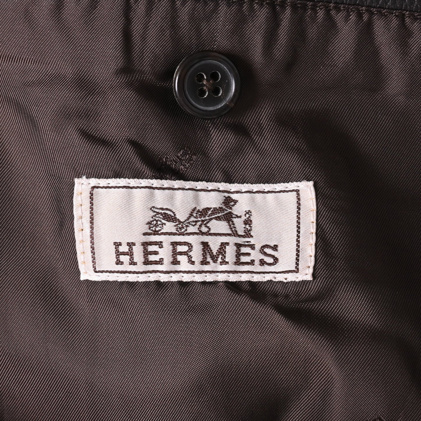 ダッフルコート　レザー　ブラウン　46